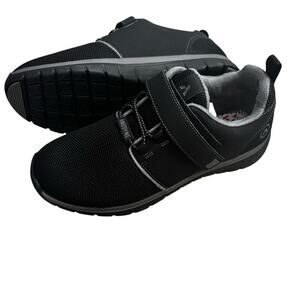 Anodyne Sport Jogger Mens 9 XW Extra Wide Black Gray Comfort Diabetic Shoes